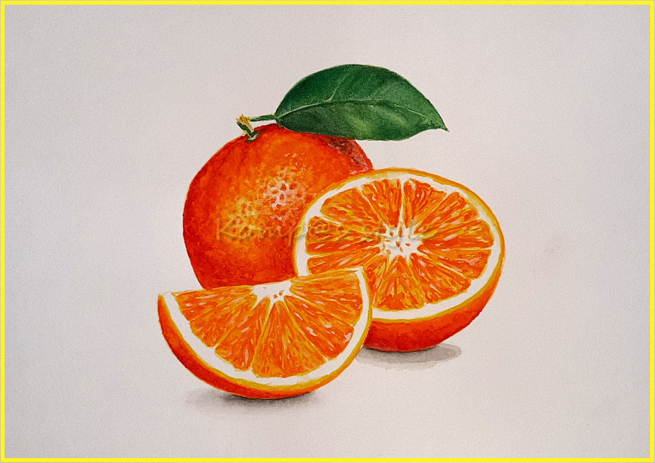 Креативный рисунок дольки апельсина: идеи и вдохновение
